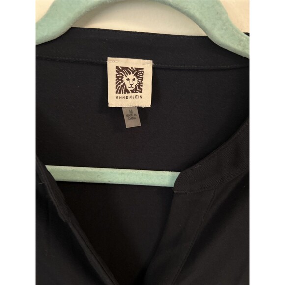 Anne Klein Black Mid-sleeve Top, Size Medium - Picture 4 of 7